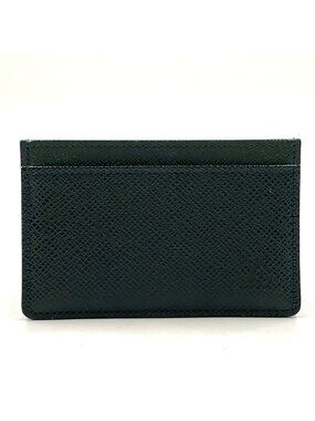 Louis Vuitton Porte Cartes Simple Ardoise Leather Black Card Case